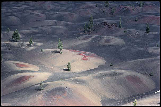 Painted Dunes from Cinder Cone in Lassen Volcanic National Park